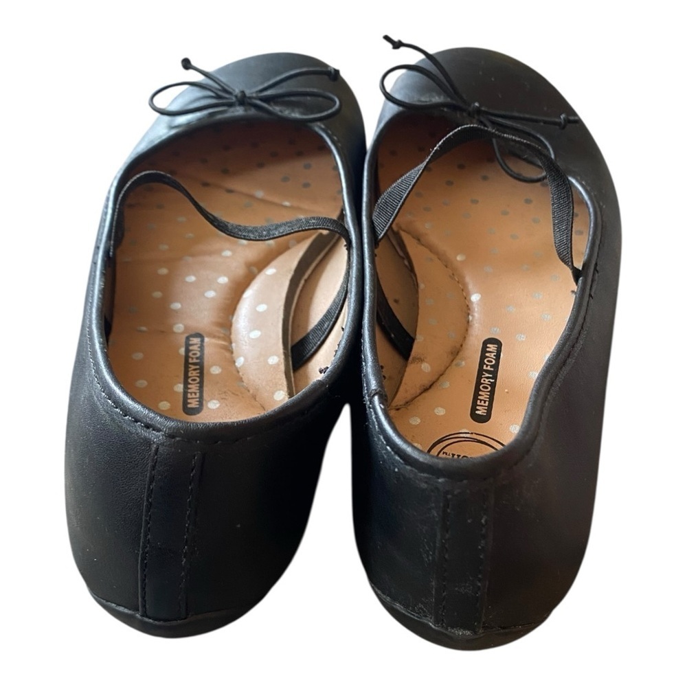 Wonder Nation Black Ballet Flats Girls Size 4 - Picture 2 of 5